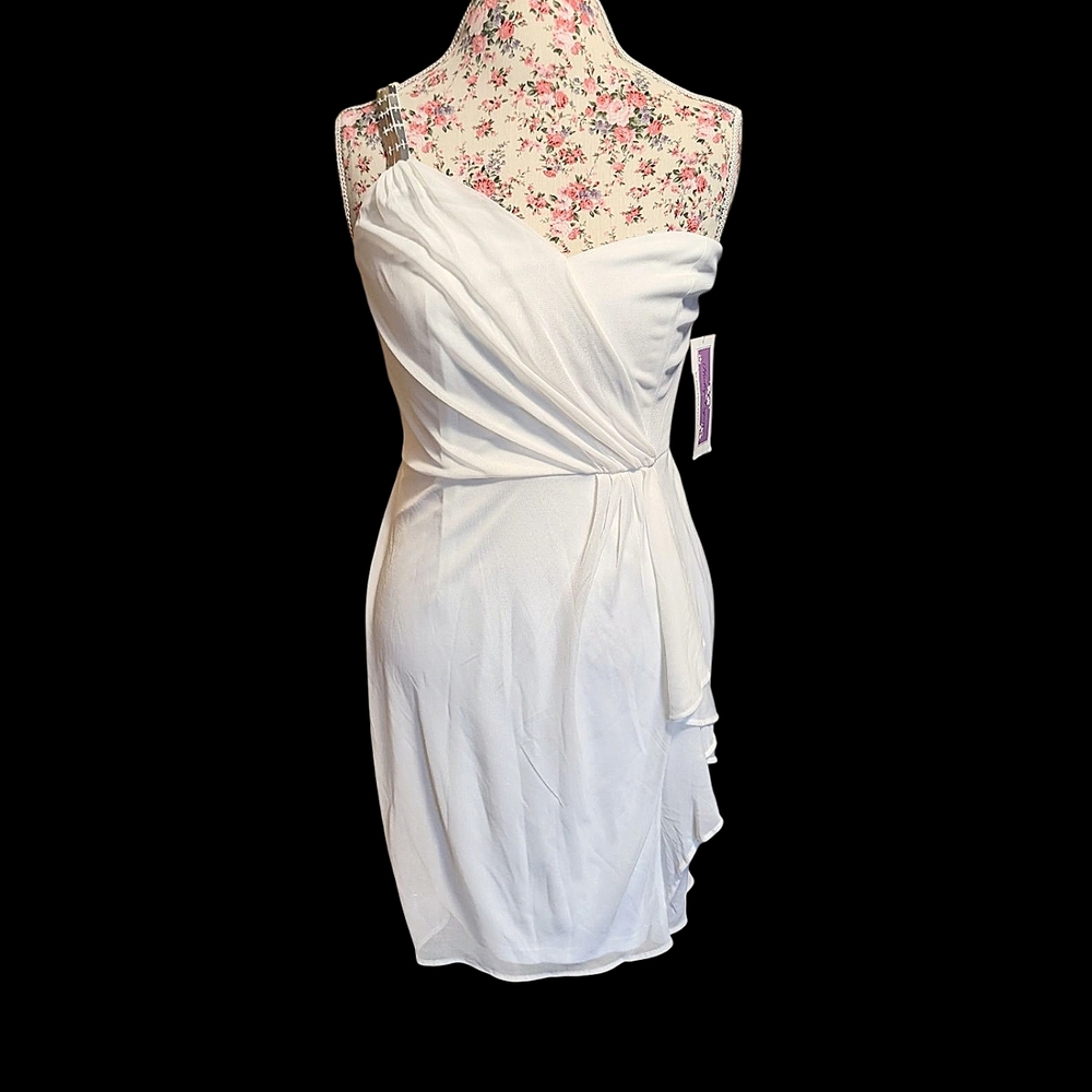 Hailey Logan White One-Shoulder Dress